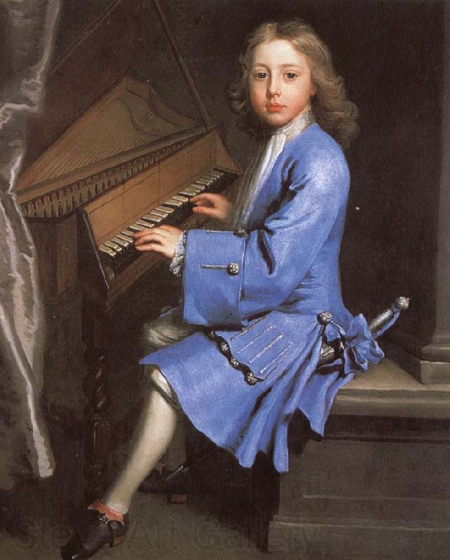 samuel pepys an 18th century painting of young man playing the spinet by jonathan richardson France oil painting art